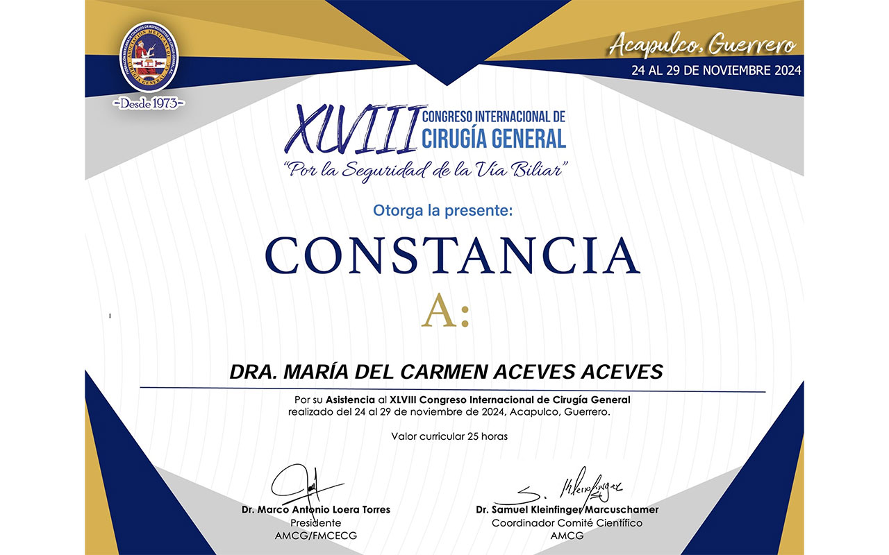 XLVIII CREDIA ENERALE "Por la Seguridad de la Via Biliar"