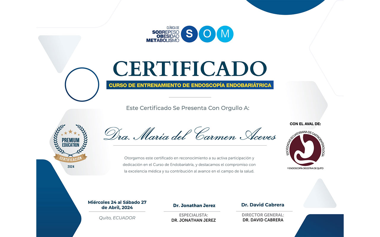 CURSO DE ENTRENAMIENTO DE ENDOSCOPÍA ENDOBARIÁTRICA